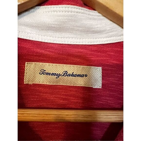 Tommy Bahama Men’s Size Medium Polo Shirt Red Short Sleeve Casual Golf Top - Picture 7 of 8